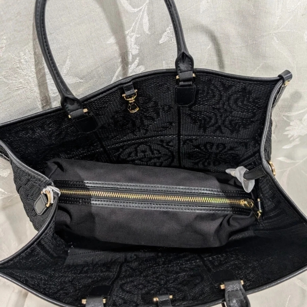 Viola Castellani Black Lace Tote Bag - Picture 5 of 11